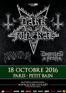 Dark Funeral @ Petit Bain - Paris, France [18/10/2016]