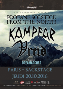 Kampfar @ Backstage By The Mill - Paris, France [20/10/2016]