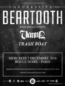 Beartooth @ La Boule Noire - Paris, France [07/12/2016]