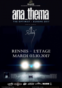 Anathema @ L'Etage - Rennes, France [03/10/2017]