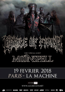 Cradle Of Filth @ La Machine du Moulin-Rouge - Paris, France [19/02/2018]