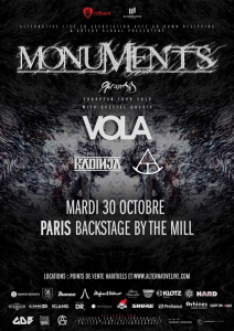 Monuments @ Backstage By The Mill - Paris, France [30/10/2018]