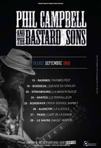 Phil Campbell And The Bastard Sons @ Espace du Crouzy - Boisseuil, France [18/09/2019]
