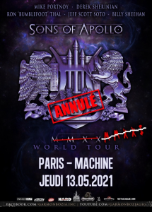 Sons Of Apollo @ La Machine du Moulin-Rouge - Paris, France [13/05/2021]