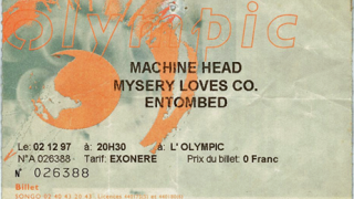 VINTAGE LIVE REPORT - Harun Demiraslan (TREPALIUM) MACHINE HEAD + ENTOMBED + MISERY LOVES CO. @ Nantes (L’Olympic) – 2 décembre 1997