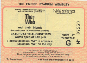 The Who @ The Empire Stadium - Wembley, Angleterre [18/08/1979]