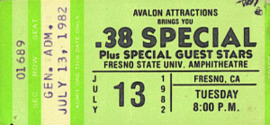 .38 Special @ State University Amphitheatre - Fresno, Californie, Etats-Unis [13/07/1982]