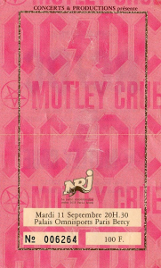 AC/DC @ Accor Arena (ex-AccorHotels Arena, ex-Palais Omnisports Paris Bercy) - Paris, France [15/09/1984]