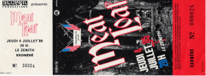 Meat Loaf @ Le Zénith Paris-La Villette - Paris, France [04/07/1985]