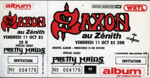 Saxon @ Le Zénith - Paris, France [11/10/1985]