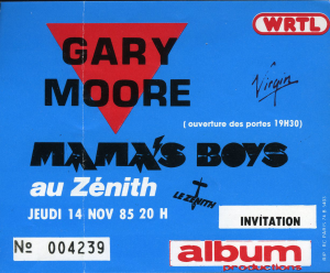 Gary Moore @ Le Zénith - Paris, France [14/11/1985]