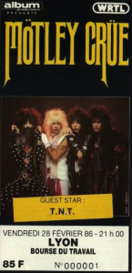 Mötley Crüe @ La Bourse du travail - Lyon, France [28/02/1986]