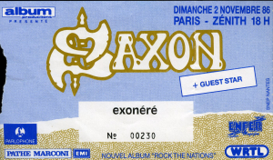 Saxon @ Le Zénith - Paris, France [02/11/1986]