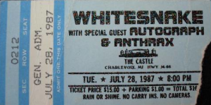 Whitesnake @ The Castle - Charlevoix, Michigan, Etats-Unis [28/07/1987]