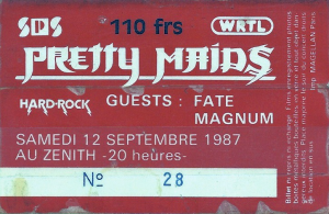 Pretty Maids @ Le Zénith - Paris, France [12/09/1987]