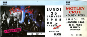 Mötley Crüe @ Le Zénith - Paris, France [25/01/1988]