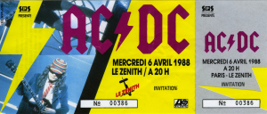 AC/DC @ Le Zénith - Paris, France [06/04/1988]