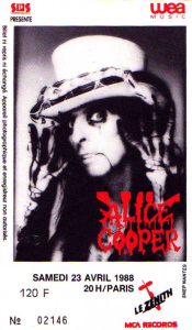 Alice Cooper @ Le Zénith Paris-La Villette - Paris, France [23/04/1988]