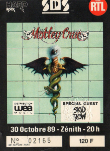 Mötley Crüe @ Le Zénith - Paris, France [30/10/1989]