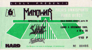 Manowar @ Salle Marcel Cerdan Bercy - Paris, France [04/12/1989]