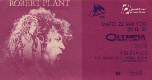 Robert Plant @ L'Olympia - Paris, France [22/05/1990]