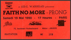 Faith No More @ L'Elysée Montmartre - Paris, France [19/05/1990]