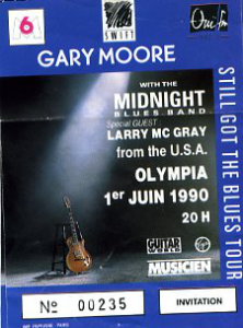 Gary Moore @ L'Olympia - Paris, France [01/06/1990]