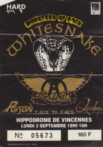 Whitesnake @ Hippodrome de Vincennes - Paris, France [03/09/1990]
