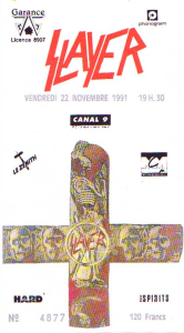 Slayer @ Le Zénith Paris-La Villette - Paris, France [22/11/1991]