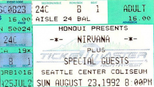 Nirvana @ Center Coliseum - Seattle, Washington, Etats-Unis [23/08/1992]