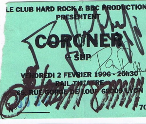 Coroner @ Rail Théâtre - Lyon, France [02/02/1996]