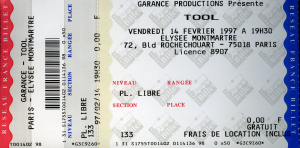 Tool @ L'Elysée Montmartre - Paris, France [14/02/1997]