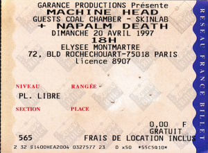 Machine Head @ L'Elysée Montmartre - Paris, France [20/04/1997]