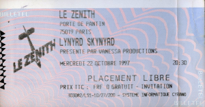 Lynyrd Skynyrd @ Le Zénith - Paris, France [22/10/1997]