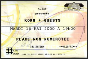 Korn @ Accor Arena (ex-AccorHotels Arena, ex-Palais Omnisports Paris Bercy) - Paris, France [16/05/2000]