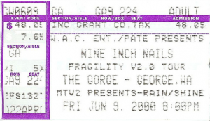 Nine Inch Nails @ The Gorge Amphitheatre - George, Washington, Etats-Unis [09/06/2000]