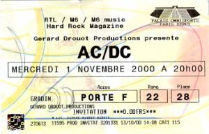 AC/DC @ Accor Arena (ex-AccorHotels Arena, ex-Palais Omnisports Paris Bercy) - Paris, France [01/11/2000]