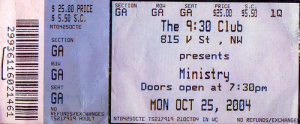 Ministry @ The 9:30 Club - Washington, D.C., Etats-Unis [25/10/2004]