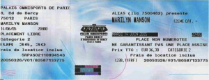 Marilyn Manson @ Accor Arena (ex-AccorHotels Arena, ex-Palais Omnisports Paris Bercy) - Paris, France [14/06/2005]
