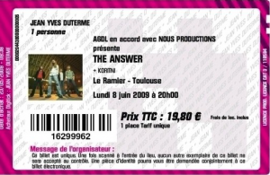 The Answer @ Le Ramier - Toulouse, France [08/06/2009]