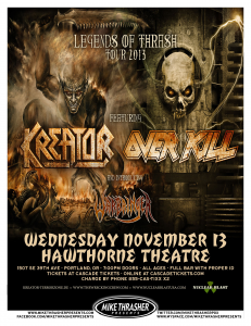 Legends of Thrash Tour 2013 @ Hawthorne Theatre - Portland, Oregon, Etats-Unis [13/11/2013]