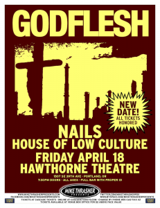 Godflesh @ Hawthorne Theatre - Portland, Oregon, Etats-Unis [18/04/2014]