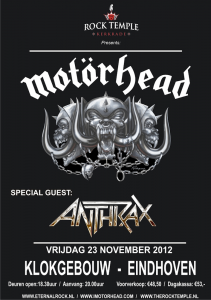 Motörhead @ Klokgebouw - Eindhoven, Pays-Bas [23/11/2012]