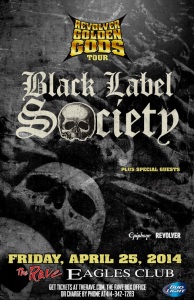 Black Label Society @ The Rave Eagles Club - Milwaukee, Wisconsin, Etats-Unis [04/04/2014]