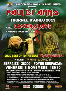 Paul Di'Anno & Coverslave @ Foyer Serpaizan - Serpaize, France [08/11/2013]