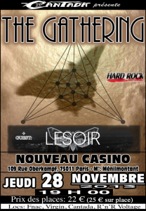 The Gathering @ Le Nouveau Casino - Paris, France [28/11/2013]