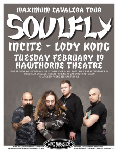 Soulfly @ Hawthorne Theatre - Portland, Oregon, Etats-Unis [19/02/2014]