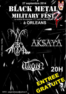 Black Metal Military Fest 2 @ La Scène Bourgogne - Orléans, France [27/09/2014]