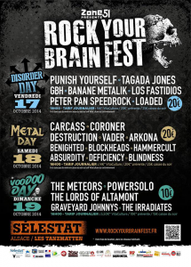 Rock Your Brain Fest / Disorder Day @ Les Tanzmatten - Sélestat, France [17/10/2014]