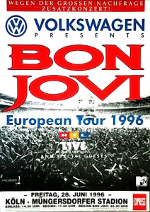 Bon Jovi @ Müngersdorfer Stadion - Cologne, Allemagne [28/07/1996]